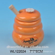 150 ml small size ceramic honey jar